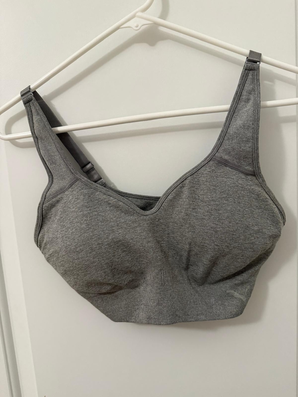 Puma Grey Seamless Support Sports Bra